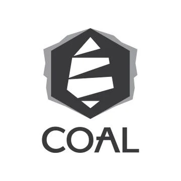 Vector logo of coal mining and sale Stock Illustration