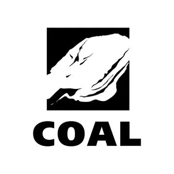 Vector logo of coal mining and sale Stock Illustration