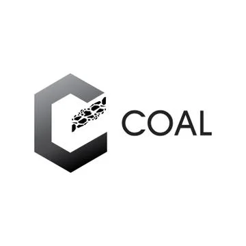 Vector logo of coal mining and sale Stock Illustration