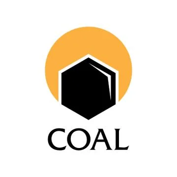 Vector logo of coal mining and sale Stock Illustration