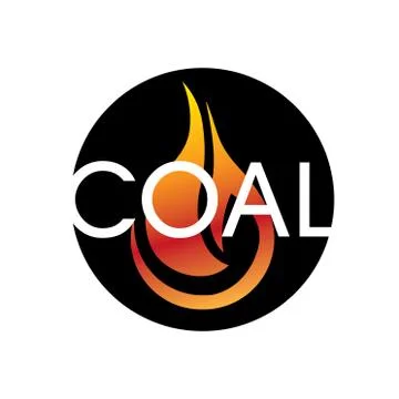 Vector logo of coal mining and sale Stock Illustration
