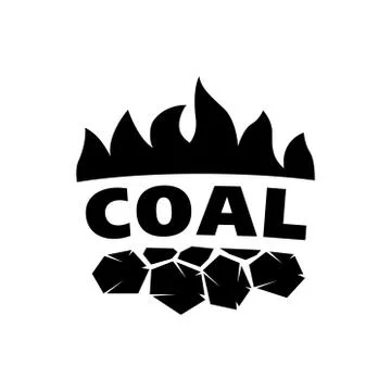 Vector logo of coal mining and sale Stock Illustration