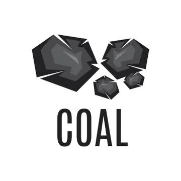 Vector logo of coal mining and sale Stock Illustration