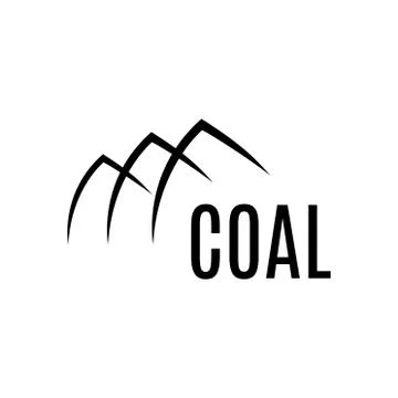 Vector logo of coal mining and sale Stock Illustration