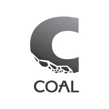 Vector logo of coal mining and sale Stock Illustration