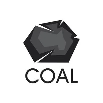 Vector logo of coal mining and sale Stock Illustration