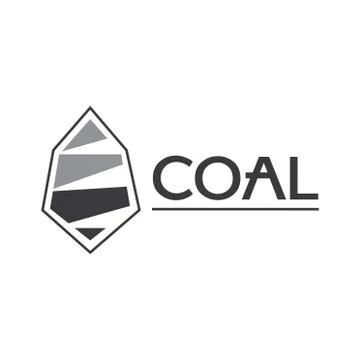 Vector logo of coal mining and sale Stock Illustration
