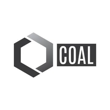 Vector logo of coal mining and sale Stock Illustration