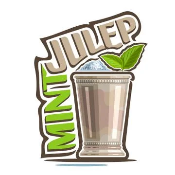 Vector logo for cocktail Mint Julep 스톡 일러스트