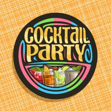 Vector logo for Cocktail Party 스톡 일러스트