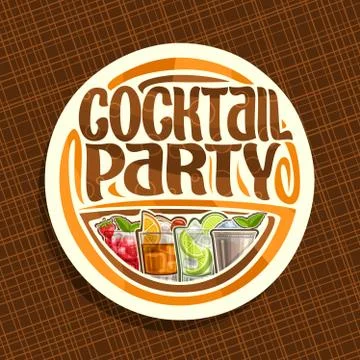 Vector logo for Cocktail Party Illustrazione stock