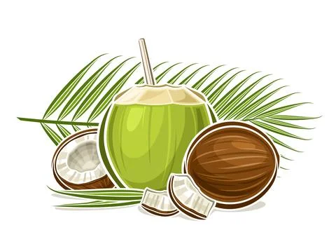 Vector logo for Coconut Milk Illustrazione stock