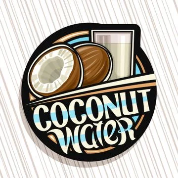 Vector logo for Coconut Water 스톡 일러스트