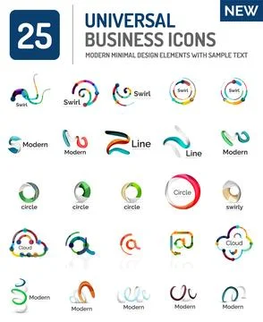 Vector logo collection 库存插图