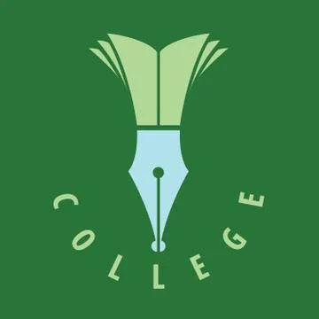 Vector logo college Stock Illustration
