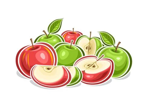 Vector logo for Colorful Apples Stock Illustration