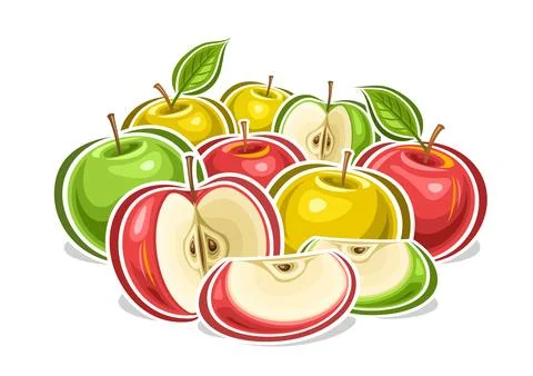 Vector logo for Colorful Apples Stock Illustration