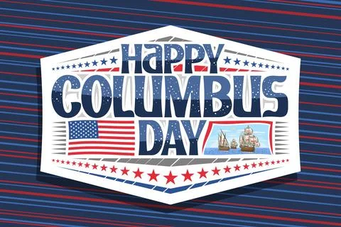Vector logo for Columbus Day Stock Illustration
