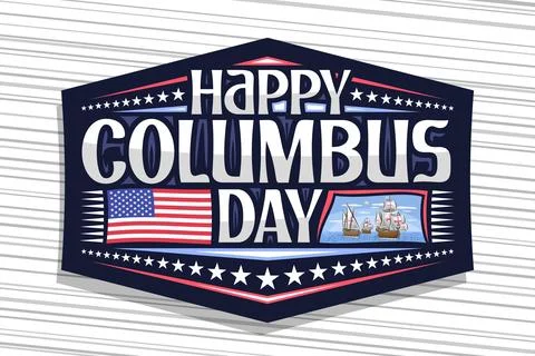 Vector logo for Columbus Day Stock Illustration