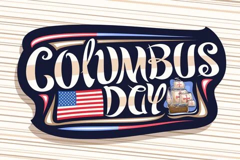 Vector logo for Columbus Day Stock Illustration