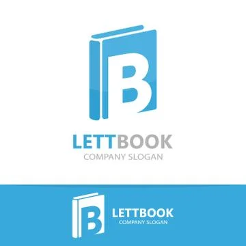 Vector logo combination of a book and letter b Stock Illustration
