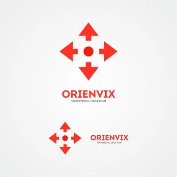 Vector logo of compass rose Stock Illustration