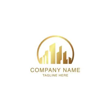 Vector logo concept for accounting or real estate company. Logo design with c Stock Illustration