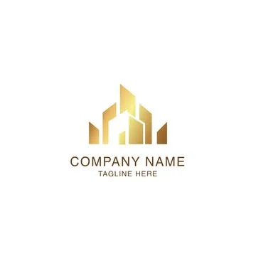 Vector logo concept for accounting or real estate company. Logo design with c Stock Illustration