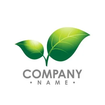 Vector logo concept illustration. Leafs logo. Abstract sign. Vector logo temp Stock Illustration