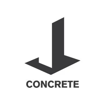 Vector logo of concrete and concrete blocks Stock Illustration