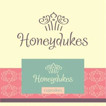 Vector logo for confectionery, making cupcakes Stock Illustration