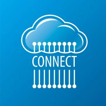 Vector logo to connect to the cloud network イラスト素材