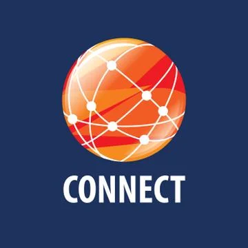 Vector logo connect Stockillustratie