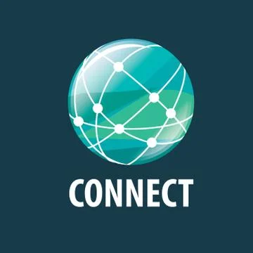 Vector logo connect Stockillustratie