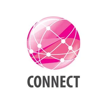 Vector logo connect 库存插图