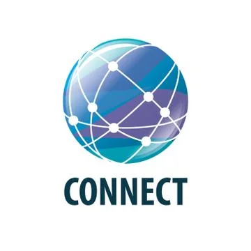 Vector logo connect 스톡 일러스트