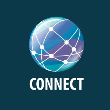Vector logo connect Stockillustratie