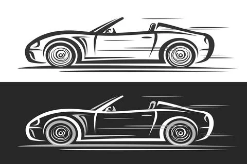 Vector logo for Convertible Car Stock Illustration