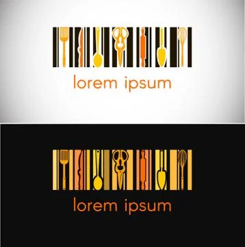 Vector logo of cooking products. Concept design logo. Used for cookery, shop Stock Illustration