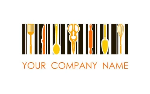 Vector logo of cooking products. Concept design logo. Used for cookery, shop Stock Illustration