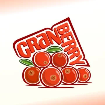 Vector logo for cranberry Stock Illustration
