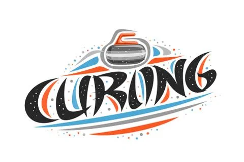Vector logo for Curling sport Stock Illustration