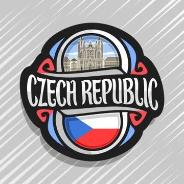 Vector logo for Czech Republic Illustrazione stock