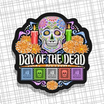 Vector logo for Day of the Dead Illustrazione stock