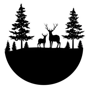 Vector logo deer イラスト素材