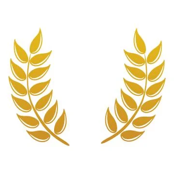 Vector logo design and elements of wheat grain, wheat ears, wheat seed, or wh Stock Illustration