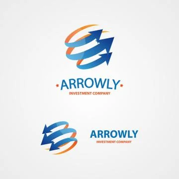 Vector logo design element. Arrow, scope, circle Stock Illustration