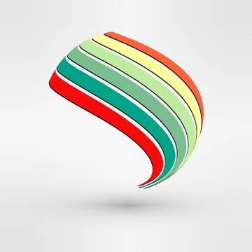 Vector Logo Design. Icon Concept. Abstract Leaf Illustrazione stock