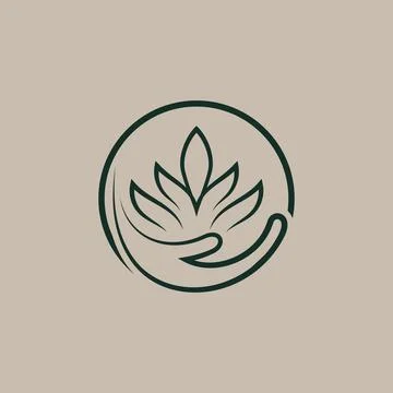 Vector logo design, linear style logotype - baby care and health Stock Illustration