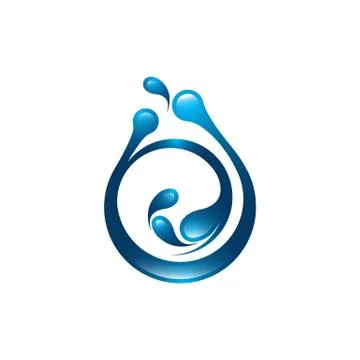 Vector logo design perfectly suitable for dynamic wave, ocean sea water wave  Stock Illustration